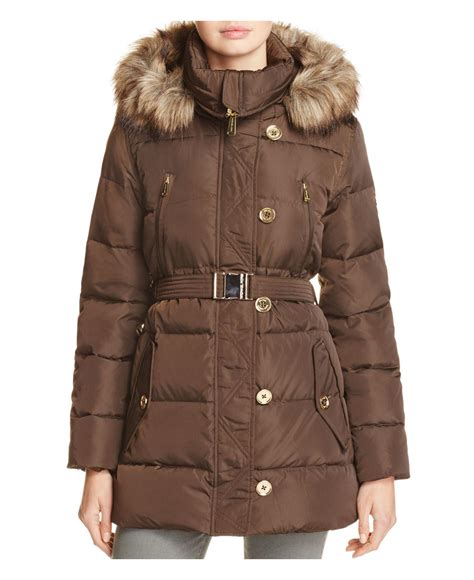 michael kors belted puffer jacket|michael kors winter puffer jacket.